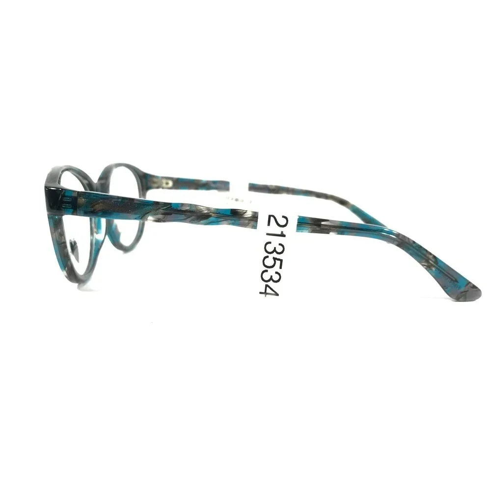 Truth & Love Eyeglasses Frames T&L 02 COL 60 Black Blue Tortoise Oval 51-17-135